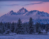 Grand Teton Peaks in Winter print
