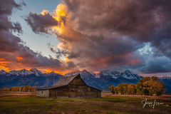 Grand Teton Mormon Row Barn - Magical Teton Sunset Picture