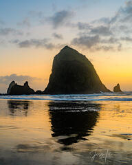Evening at Haystack Rock