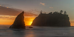 Sundown at Ruby Beach 