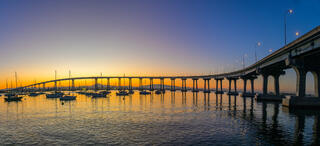 California Coastal Photography of San Diego Bridge to Coronado 