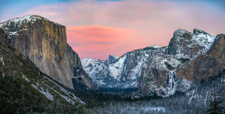 Sunrise Over the Winter Beauty of Yosemite Valley Photography Print, california, photos,  prints,