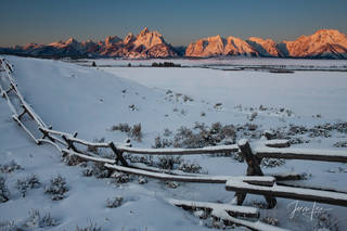 Grand Teton National Park Photography PrintCross buck fences are no more in most of the Teton Valley of the National park. An absolutely mis- guided decision.