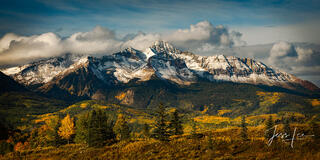 Mt Wilson Panorama in the soft morning light after a brief autumn snow fall. 