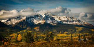 Colorado Photography, Print, of Mt Wilson Panorama photographed in the soft morning light after a brief autumn snowfall, Colorado, photo, print,