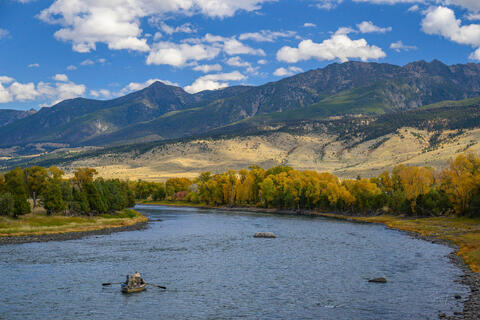 Blue Sky on the Yellowstone — Absaroka Range, Paradise Valley