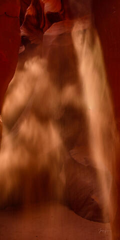slot canyon, Antelope Canyon, light beams,