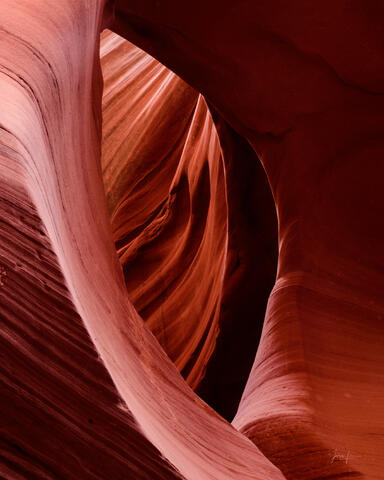 slot canyon, Antelope Canyon, light beams,