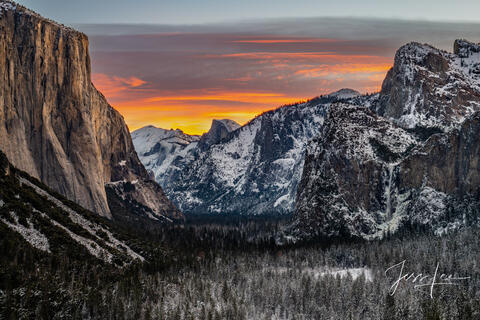 Yosemite Valley Morning in Winter