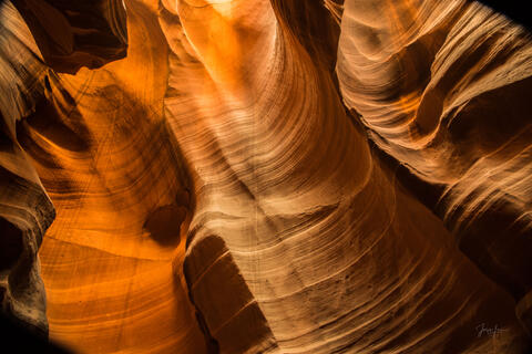 slot canyon, Antelope Canyon, light beams,