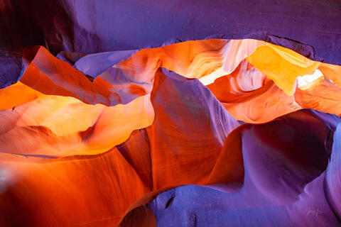 slot canyon, Antelope Canyon, light beams,