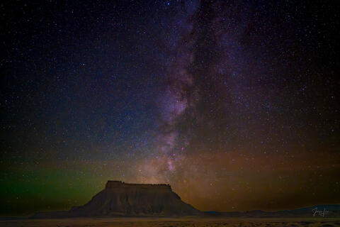 Factory Butte Milky Way landscape