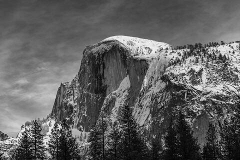 Half Dome after the storm.