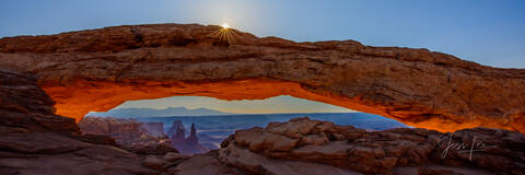 Mesa Arch Sunrise Glow panorama 
