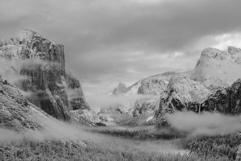 Tunnel View Yosemite Valley Cloud Layers