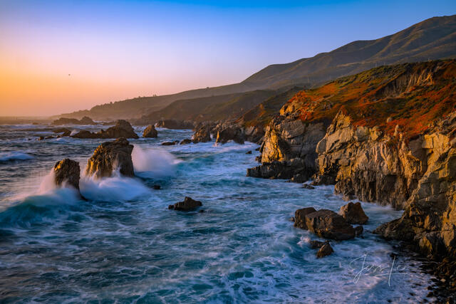 California Sunrise Big Sur Photography, Coastline Photos