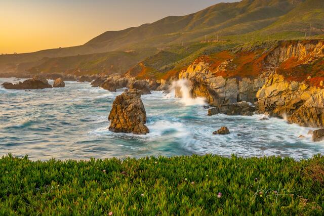 Big Sur Sunset Photos, Coastline Photography