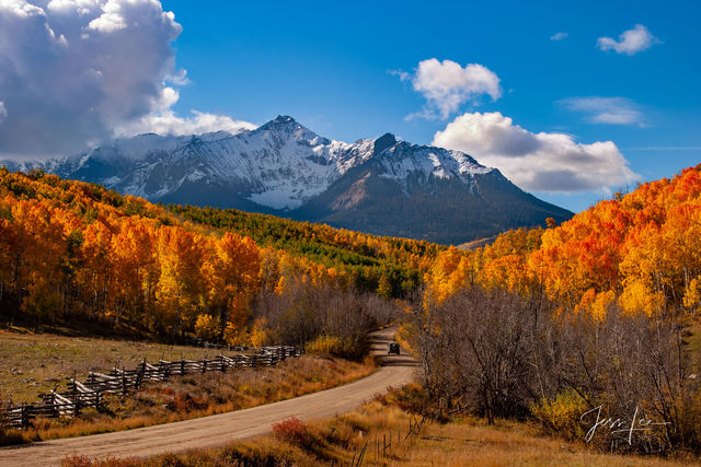 Colorado Fall Color Photography Print Autumn Road