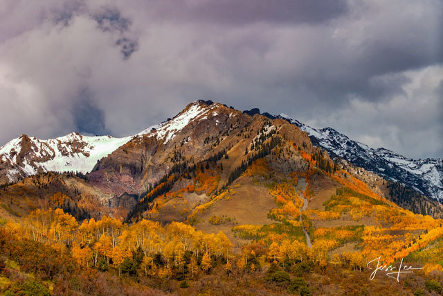 Colorado Fall Color Photography Print of the San Juan Mountains.