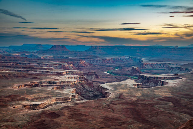 Fine art panoramic photograph y print taken from Green River Overlook,