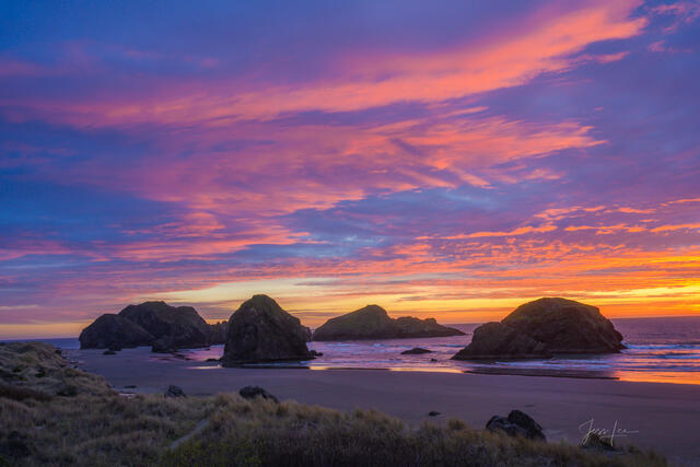 Sunset clouds at Pistol River, Oregon