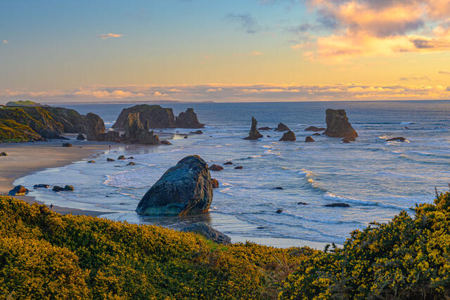 Afternoon Light at Bandon Beach Oregon