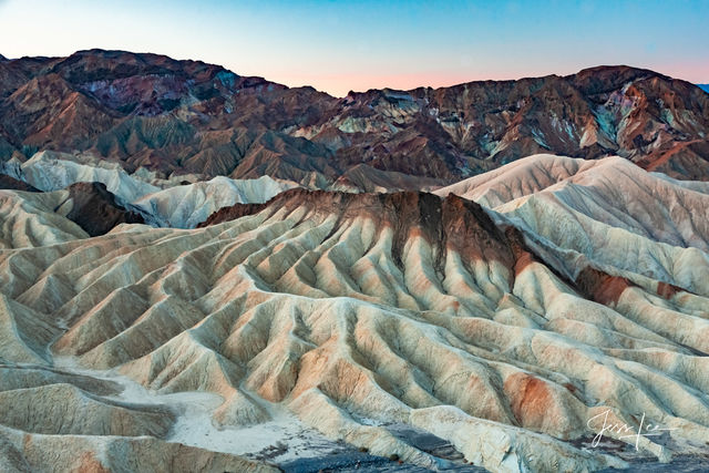 Colorful hills of Death Valley in California. 