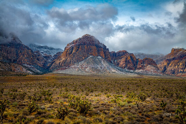 Red Rock Canyon Clouds Nevada Photo