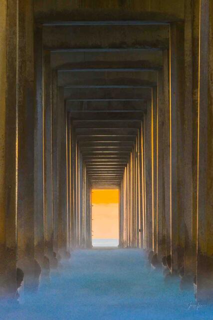 Scripps Pier Fine Art Photography Print taken along the California Coast at sunset