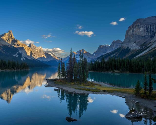 Beautiful picture of Spirit in Blue in the Canadian Rockies for sale as a fine art photography print.