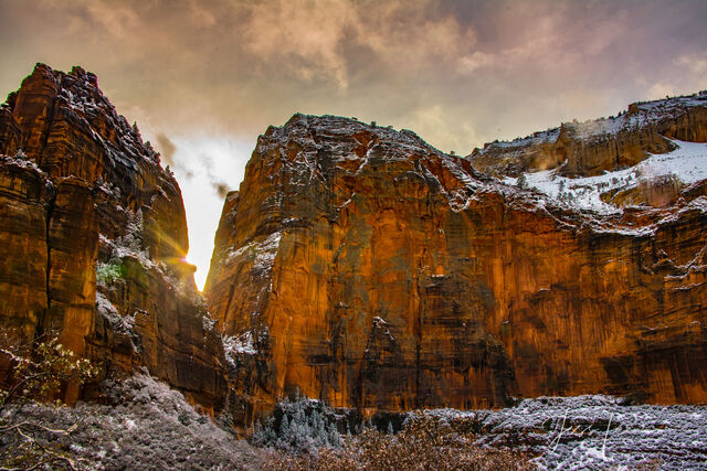 Red Wall Sunset, Zion Canyon photo print