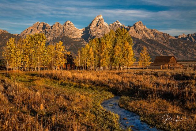 Teton Barn Autumn Stream