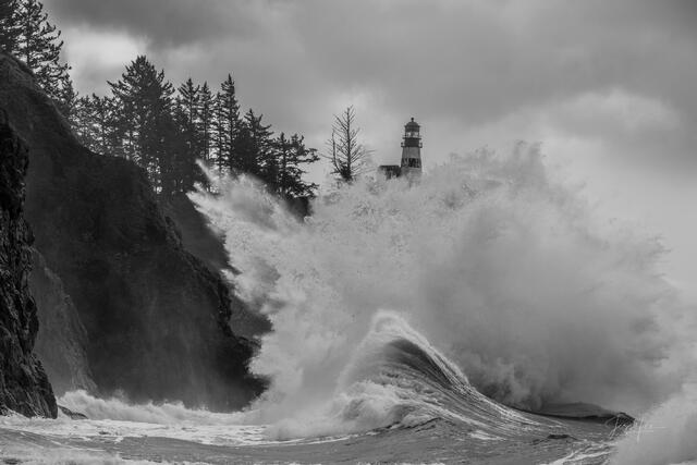Big wave ocean photography print