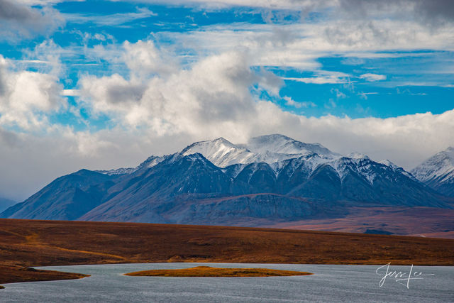 Brooks Range landscape showing off beautiful blue colors.  