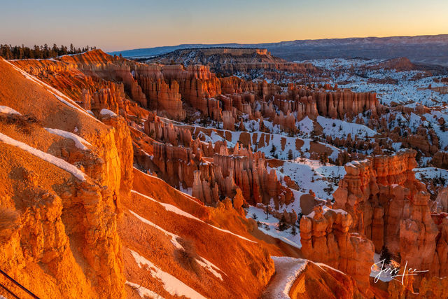 Morning in the Red Rocks in Bryce Canyon National Park, Utah. 