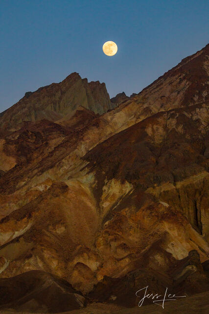 Death Valley Photography Print Dark Gold moonrise