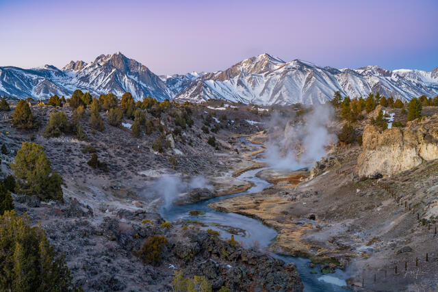  Print of Hot Creek in late winter