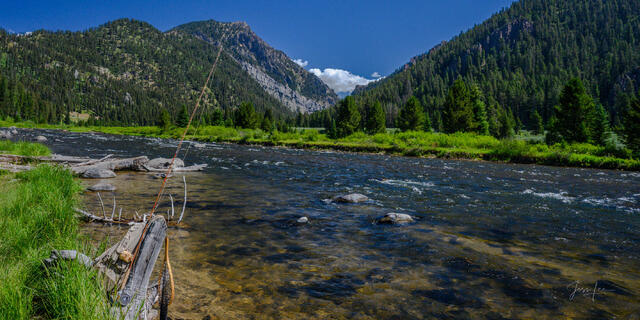 Watching the River - Pano