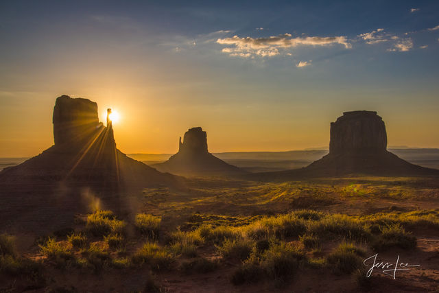 Navajo desert picture at sunrise