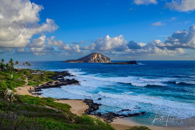 Oahu Coast Ocean and Island