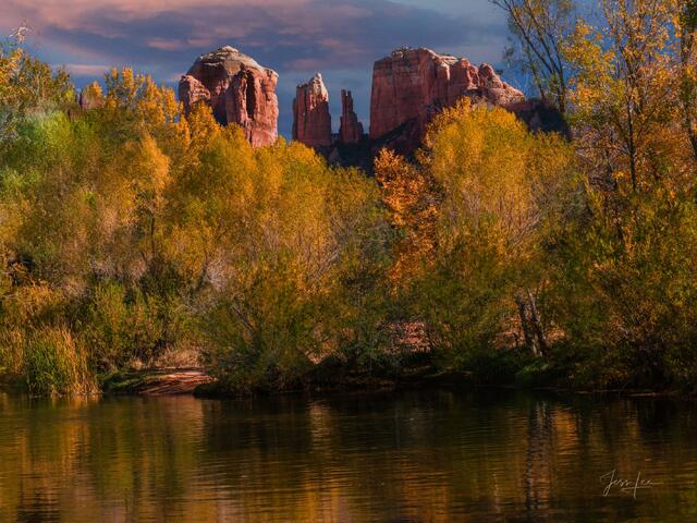 Beautiful Fine Art Photography Print of Sedona Red Rock Crossing in Autumn