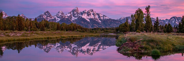 Beautiful Grand Teton Spring Morning Fine Art Print. Limited Edition of 50 panorama photography Prints