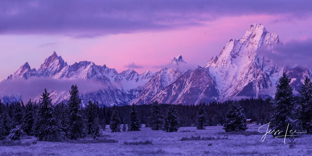 Grand Teton Photography Print - Winter in Blue Photo