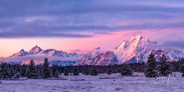 Beautiful Winter Sunrise in the Tetons