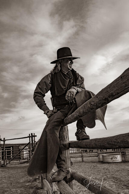 Cowboy on the fence