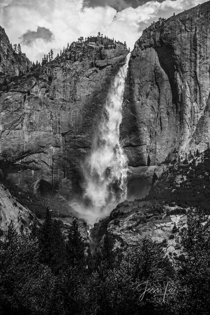 Yosemite Falls Black and White