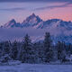 Grand Teton Peaks in Winter