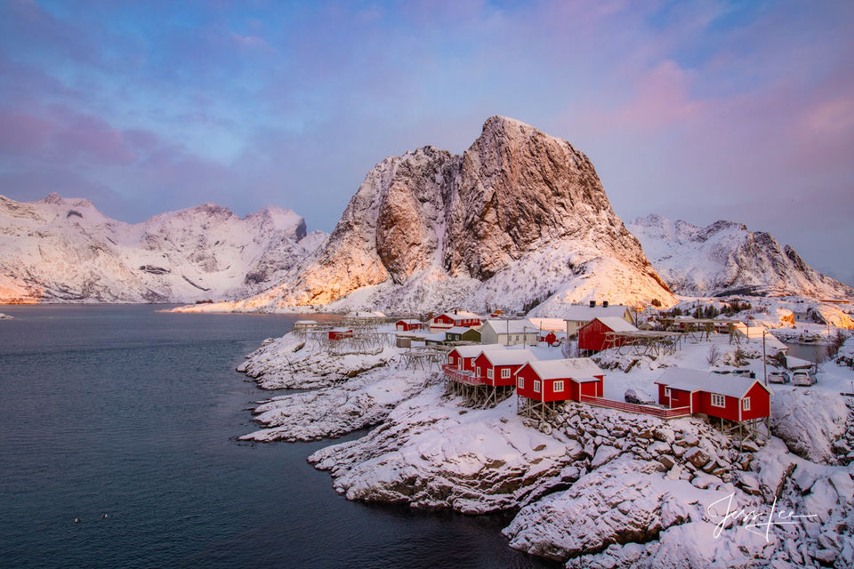 Lofoten winter sunrise print