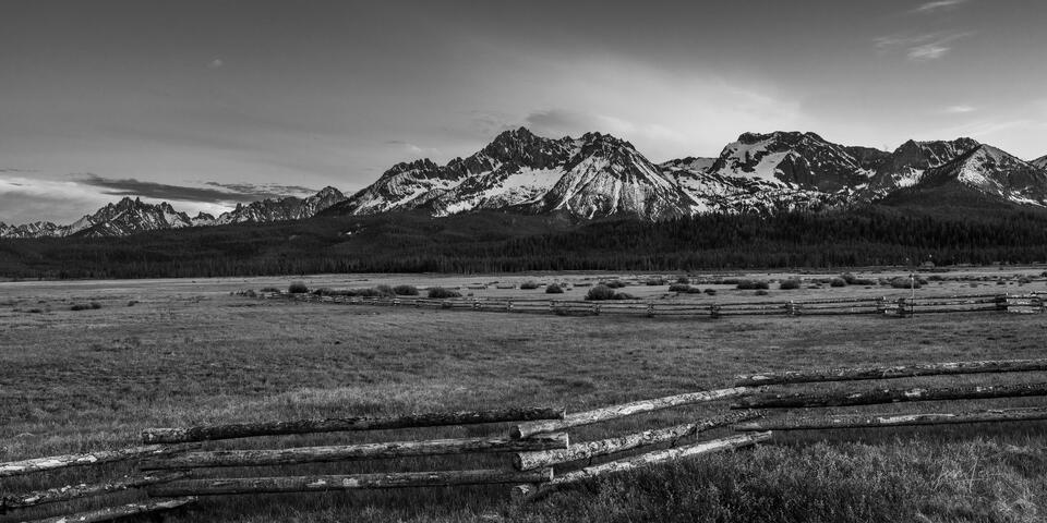 Sawtooth Black and White print