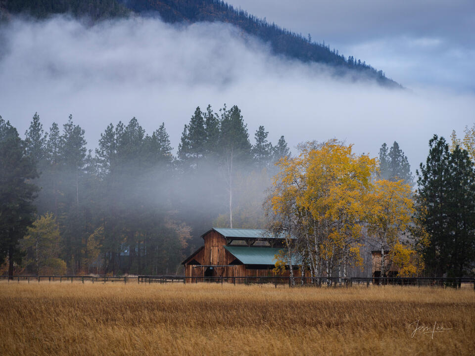 North Cascades Barn print